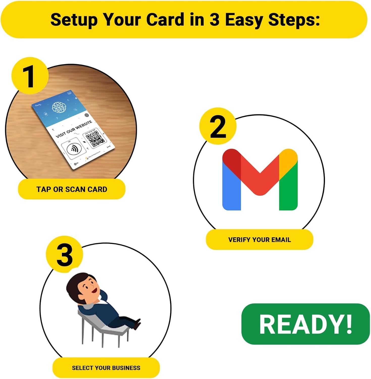 1 Website Tap Card | Website QR Code | Contactless Review Card