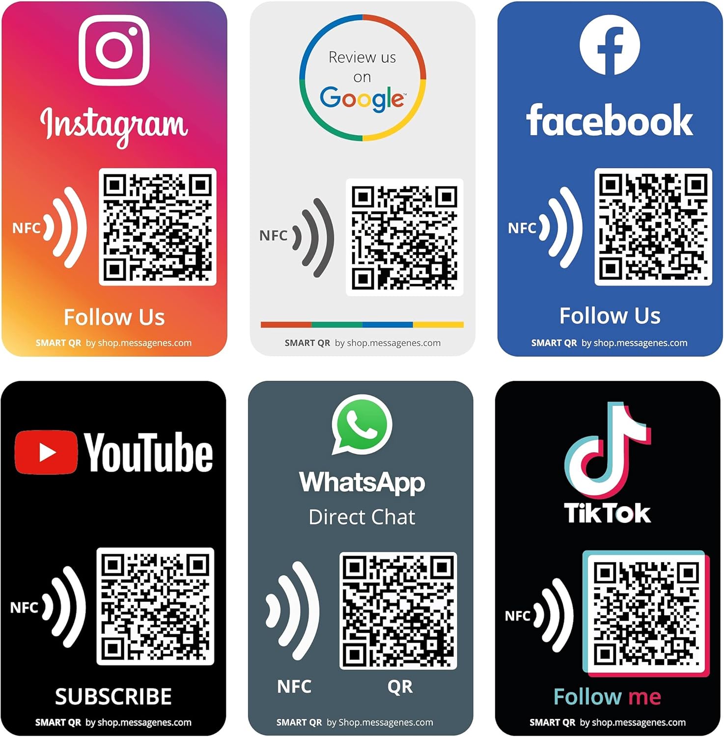 1x Google Round QR and NFC Sticker | 1 Click Reviews | Increase Business Google | with Reusable Dynamic QR | Stick on Counter Wall Window of Your Establishment