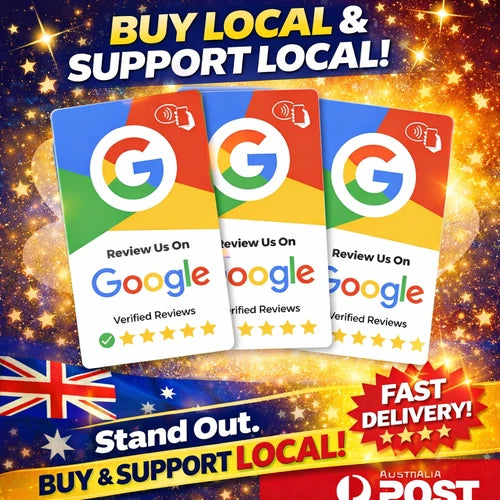 3-Pack Google Review Cards – NFC + QR Tap to Review – Cheaper Than the Other Guy